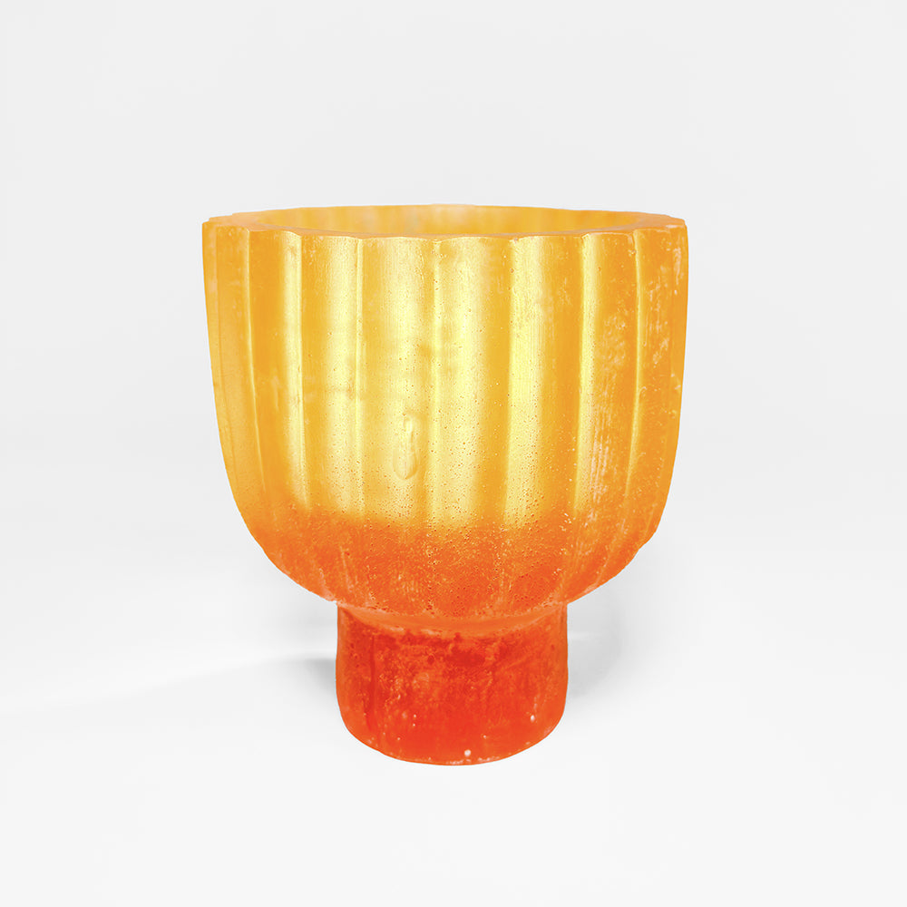 Hand Carved Semi-transparent Resin Candle Holder